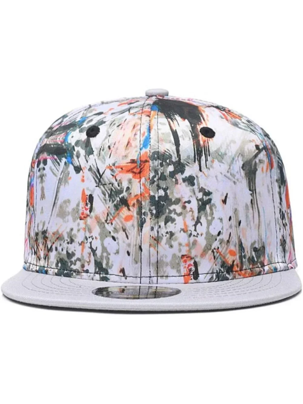 Unisex Beige Snapback Hat Hip Hop Style Colorful Adjustable Baseball Cap